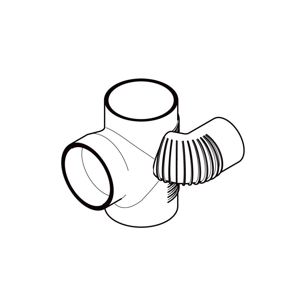 Geberit Silent db20 Schachtbogenabzweig 88,5 Grad links, d 110mm, d1 90mm, d2 75mm... GEBERIT-310872141 4025416171270 (Abb. 3)