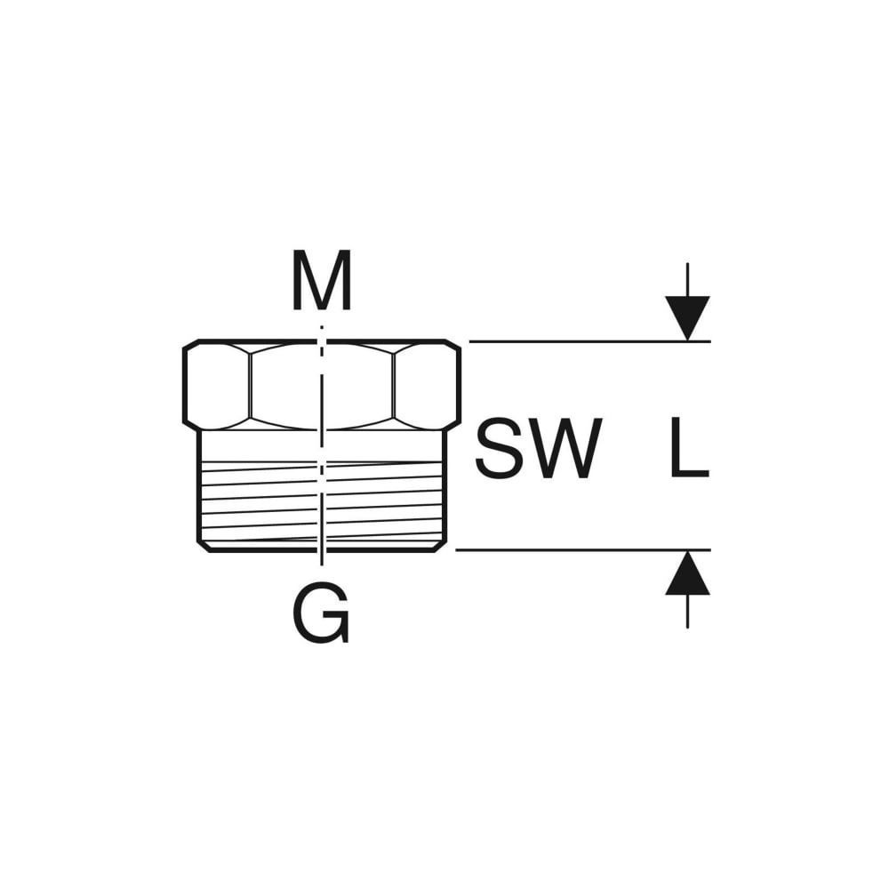 Geberit Übergang Eurokonus, mit Innengewinde CW617N, G 3/4″, M 22mm... GEBERIT-641522001 4025416128304 (Abb. 5)