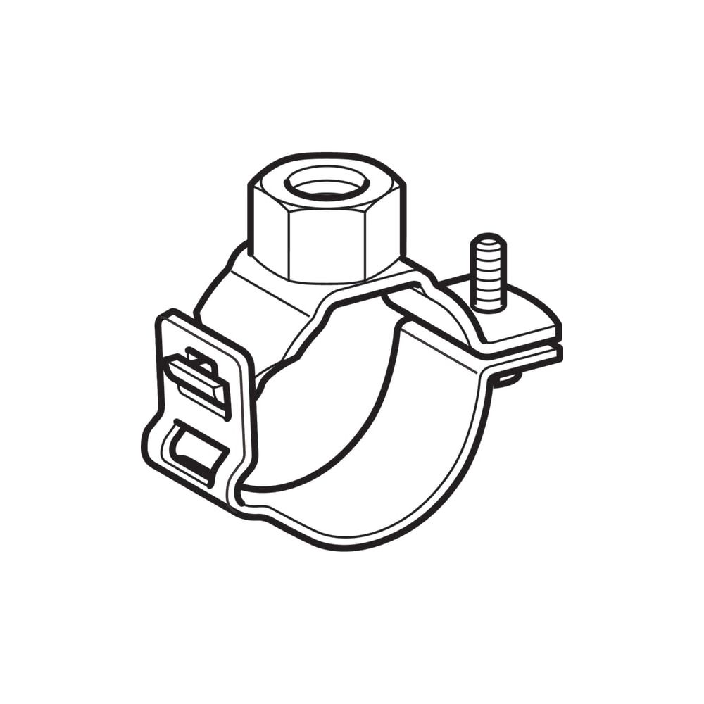 Geberit Rohrschelle mit Gewindemuffe G 1/2", verstellbar di 110mm, di1 118mm... GEBERIT-367841002 4025416032618 (Abb. 3)