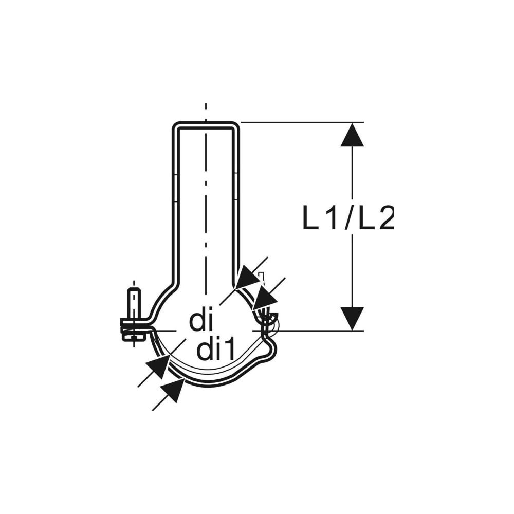 Geberit Pluvia Rohrschelle verstellbar di 56mm, di1 64mm, DN 56... GEBERIT-363861001 4025416025771 (Abb. 5)
