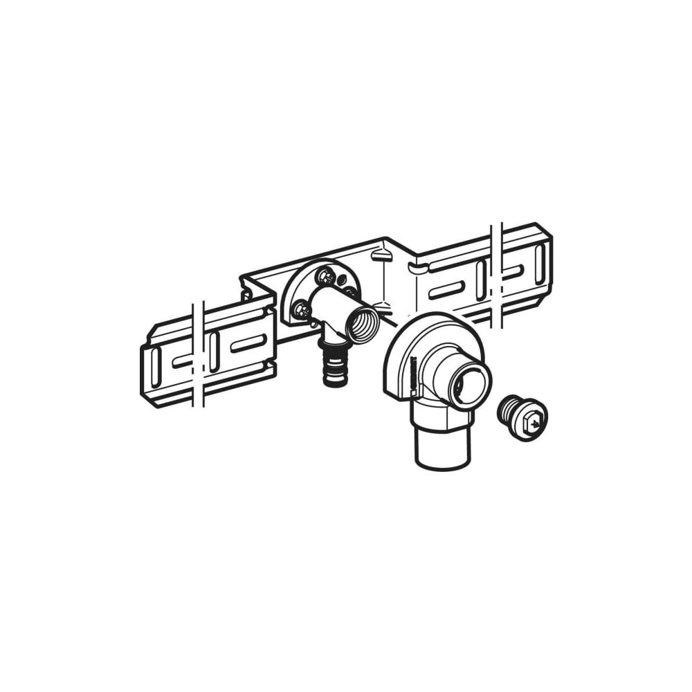 Geberit Mepla Anschlusswinkel 90 Grad vormontiert, einfach, D 16mm, Rp 1/2", L1 5,2c... GEBERIT-601785005 4025416700166 (Abb. 9)