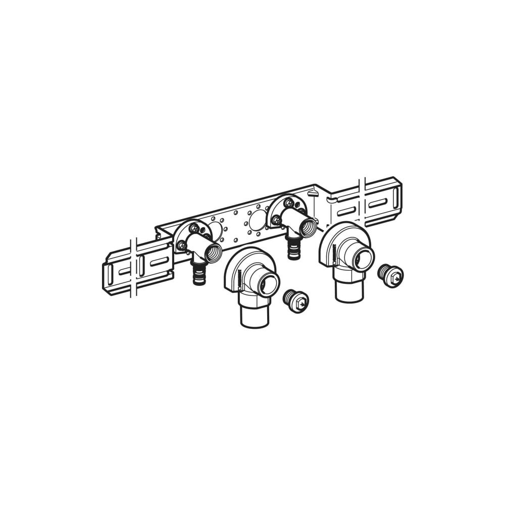 Geberit Mepla Anschlusswinkel 90 Grad vormontiert, zweifach D 16mm, AD 15,3cm... GEBERIT-601781005 4025416700173 (Abb. 9)