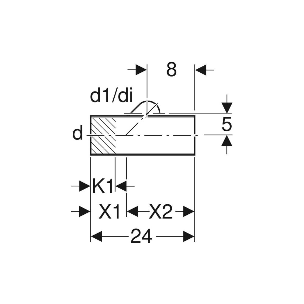 Geberit Silent db20 Abzweig 90 Grad für Apparateanschluss, links d 90mm, d1 56mm, di... GEBERIT-308051141 4025416144311 (Abb. 6)