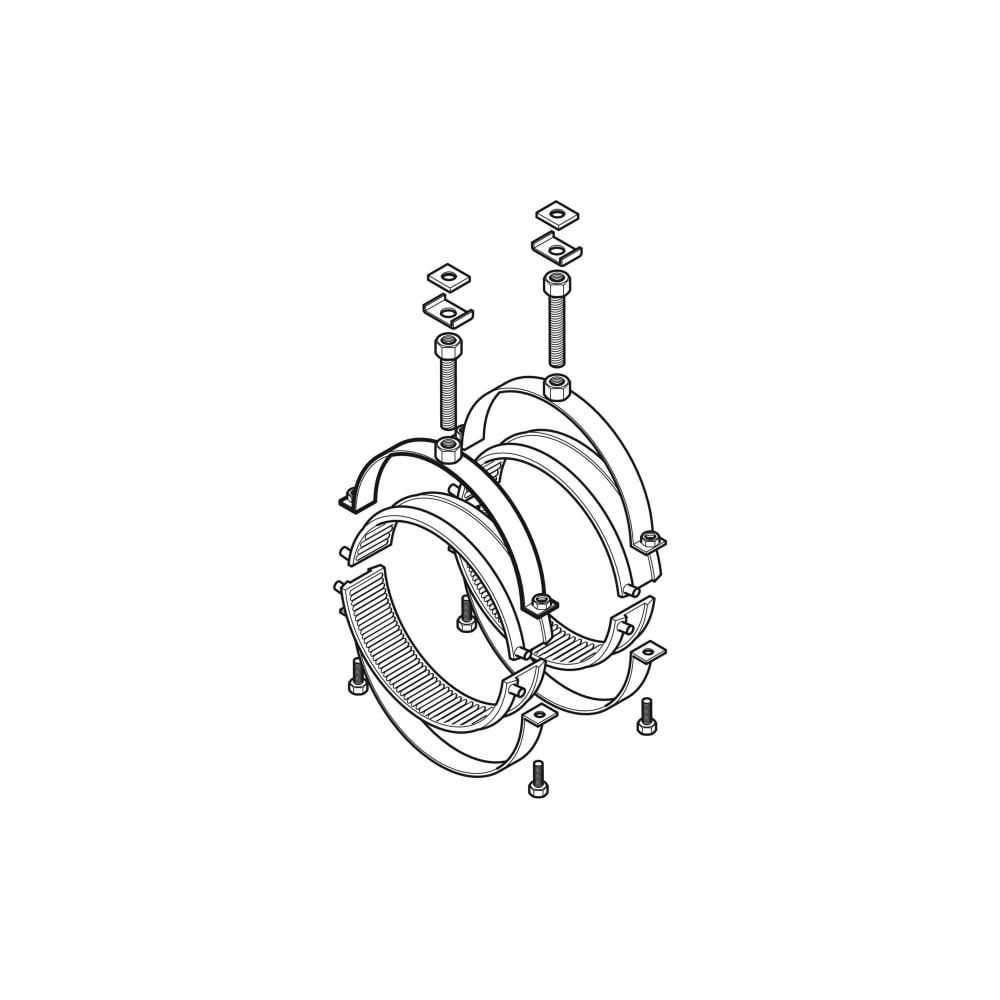 Geberit Pluvia Set Rohrschellen mit Elektroschweißband für Fixpunkt, 2 Stück DN 300,... GEBERIT-372861001 4025416504603 (Abb. 3)