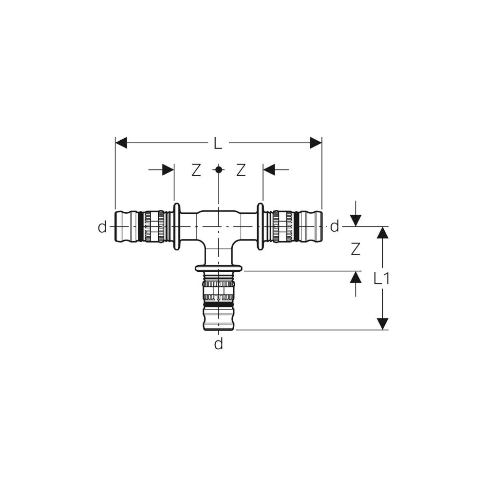 Geberit Mepla T-Stück egal PVDF, d 75mm... GEBERIT-628310005 4025416806882 (Abb. 5)