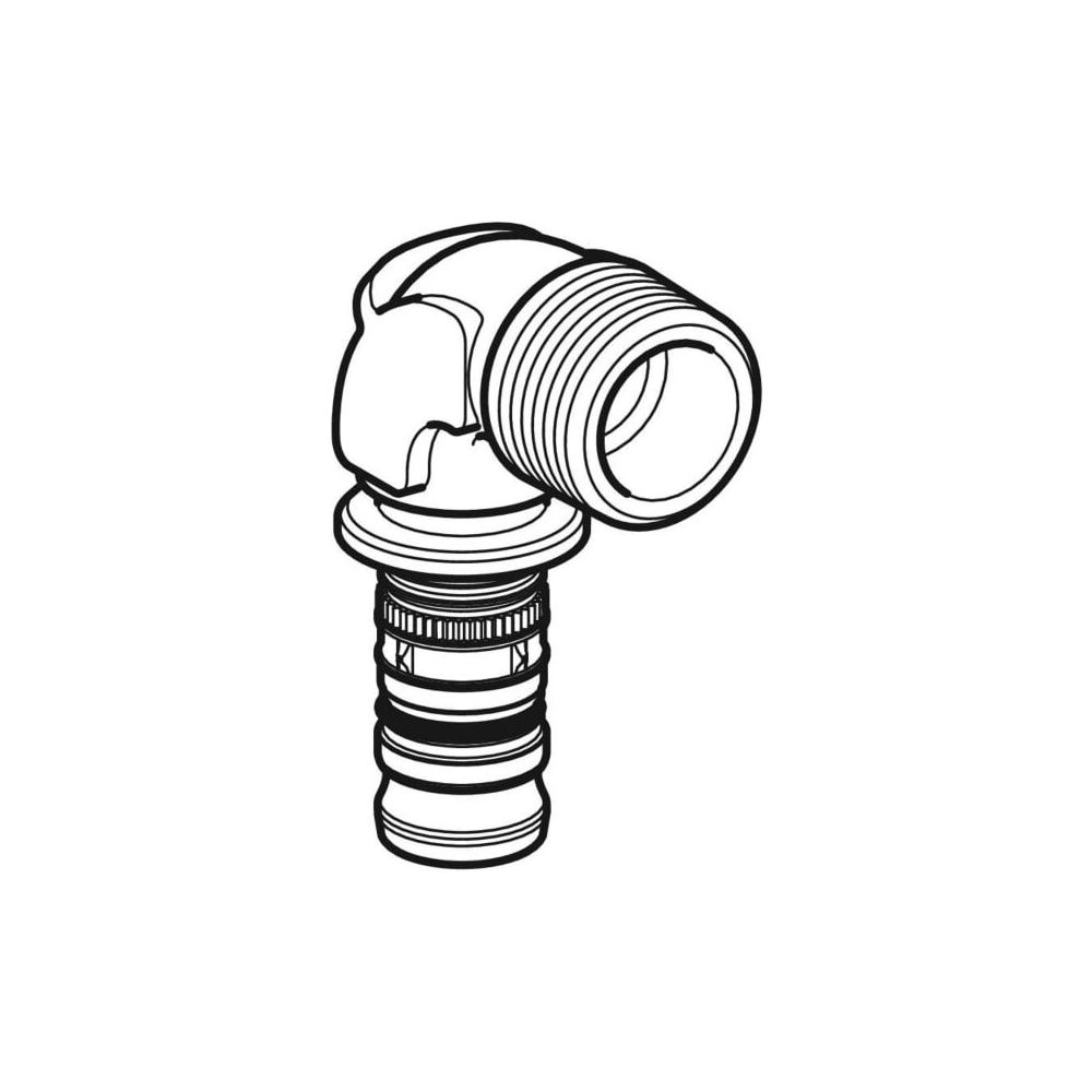 Geberit Mepla Übergangsbogen 90° mit Außengewinde Außendurchmesser 20mm... GEBERIT-602253005 4025416679172 (Abb. 2)