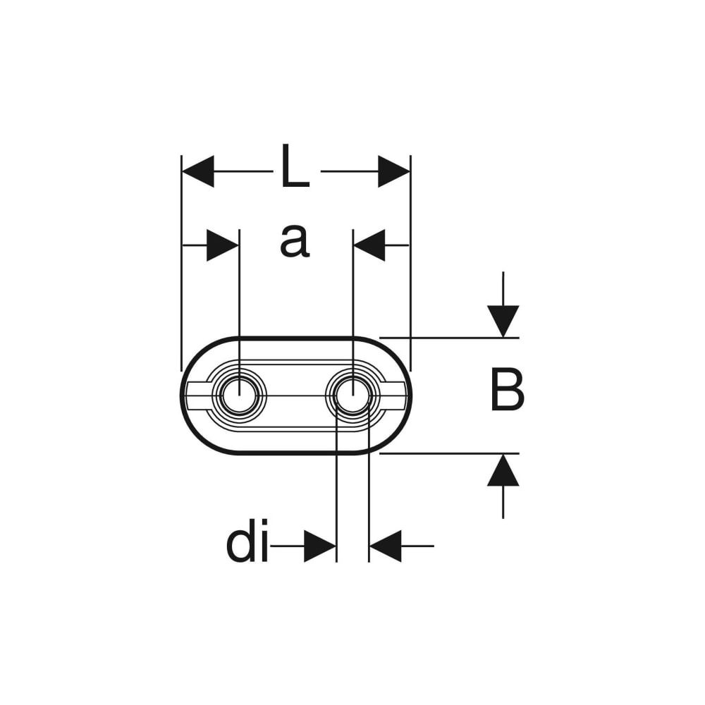 Geberit Doppelrosette PS, di 14/15/16/18/20mm, Reinweiß... GEBERIT-611610BM1 4025416363255 (Abb. 5)