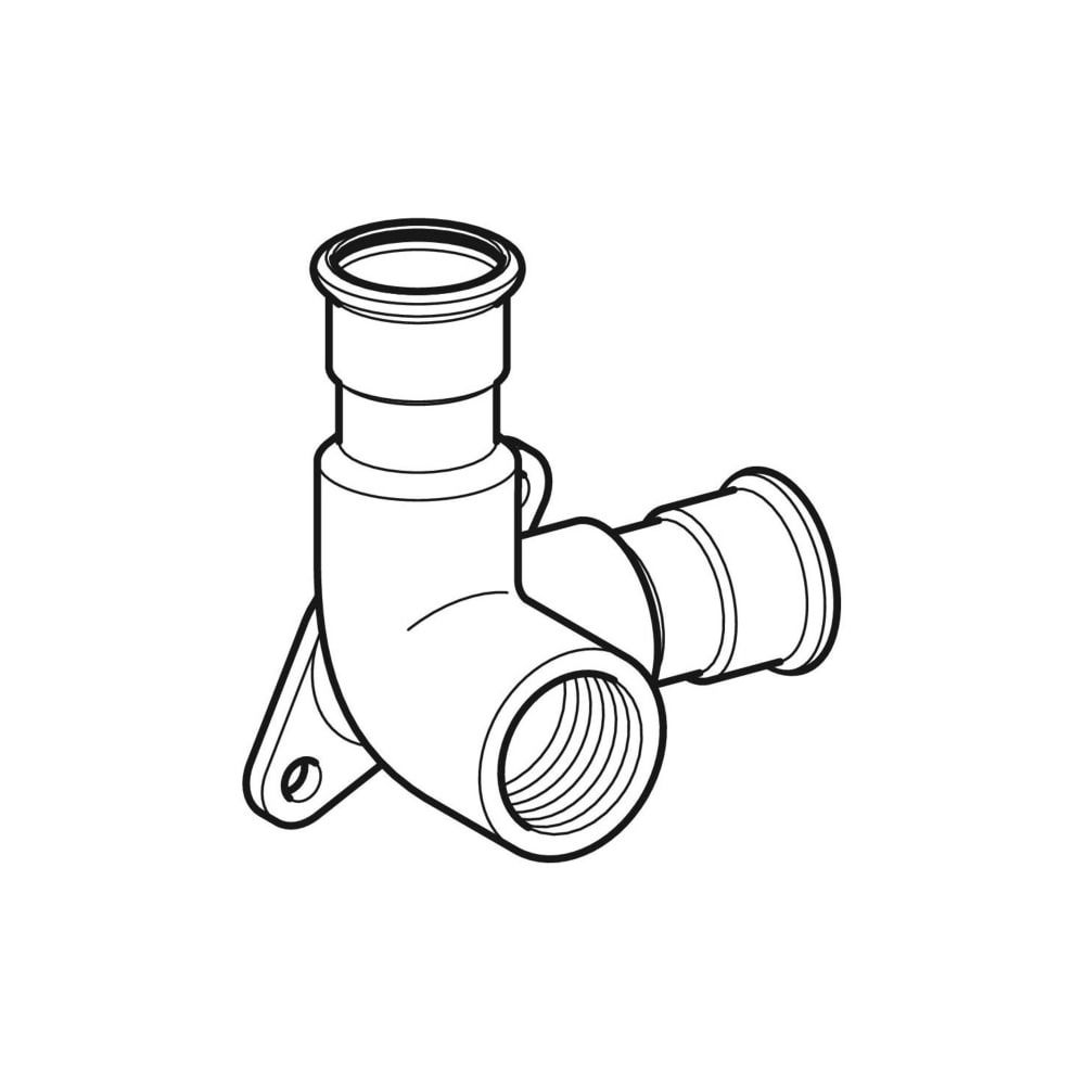 Geberit Mapress Edelstahl Eckanschlusswinkel 90 Grad d 22mm, Rp 1/2″, d1 22mm, L1 6,2cm... GEBERIT-33520 4025410123329 (Abb. 3)