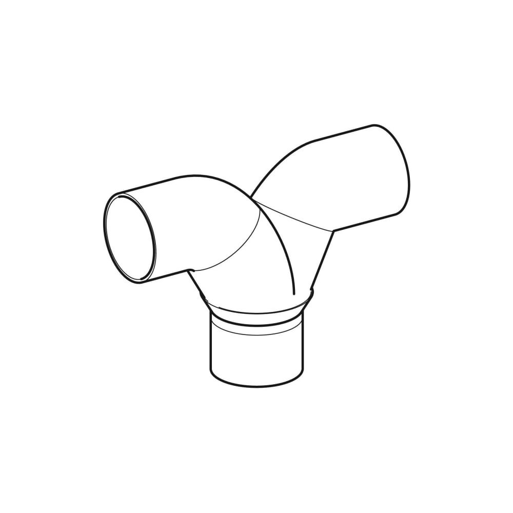 Geberit Silent db20 Hosenabzweig 2x90 Grad d 90mm, d1 90mm... GEBERIT-308480141 4025416827153 (Abb. 3)