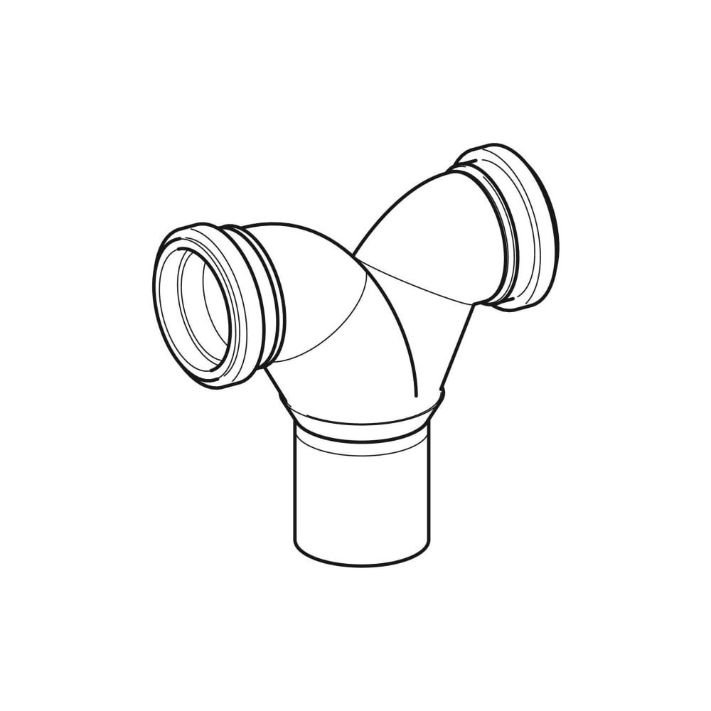 Geberit Silent db20 Doppelanschlussbogen 90 Grad d 90mm, d1 90mm... GEBERIT-308923141 4025416827160 (Abb. 3)