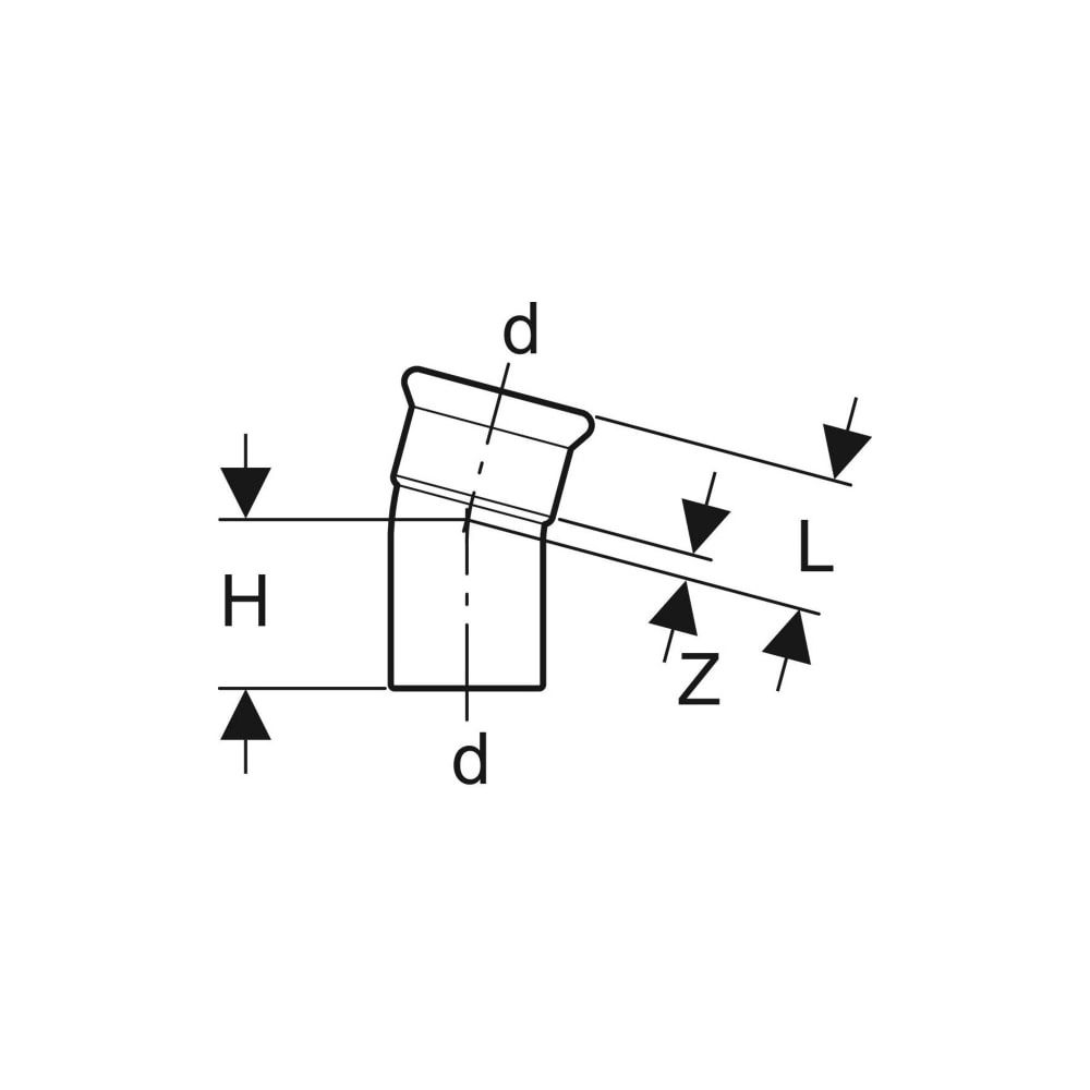 Geberit Mapress Edelstahl Bogen mit Einschubende 15 Grad, Außendurchmesser 76,1mm... GEBERIT-36118 4024723361183 (Abb. 5)