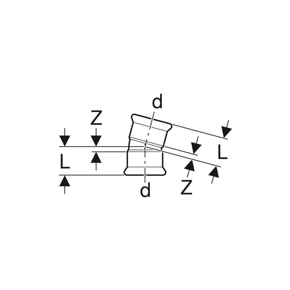 Geberit Mapress Edelstahl Bogen 15 Grad, Außendurchmesser 108mm... GEBERIT-36110 4024723361107 (Abb. 5)