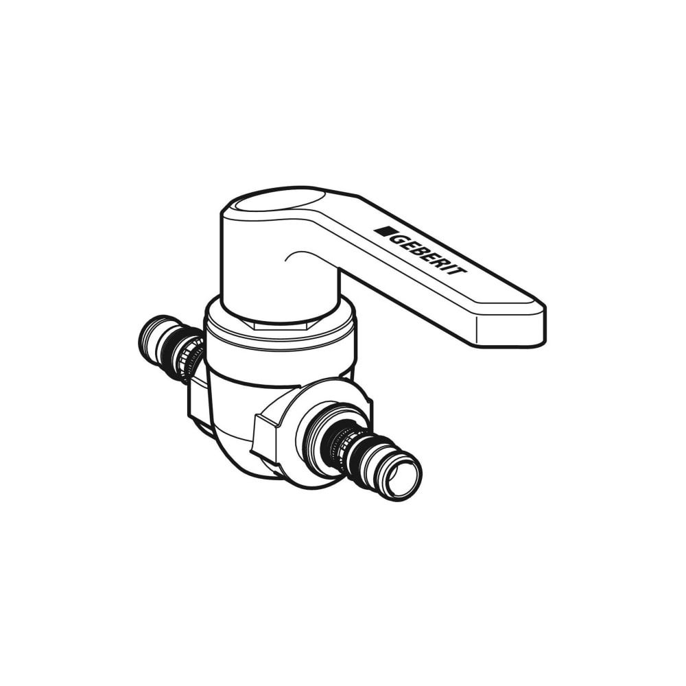 Geberit Mepla Kugelhahn mit Betätigungshebel, Rg, SiBr, d 26mm, PN 10 bar, Rotguss b... GEBERIT-603020002 4025416285113 (Abb. 3)