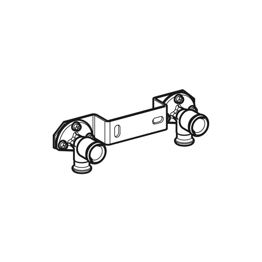Geberit Mapress Kupfer Anschlusswinkel 90 Grad vormontiert, zweifach, d 15mm, Rp 1/2″, L... GEBERIT-63473 4024723634737 (Abb. 3)