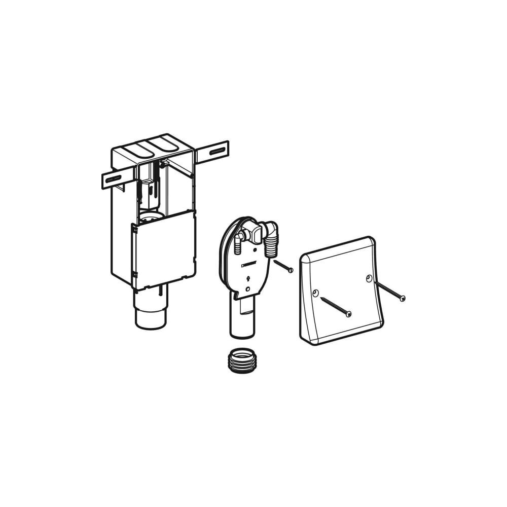Geberit Unterputz-Geruchsverschluss für Geräte, mit zwei Anschlüssen, Wandeinbaukast... GEBERIT-152233001 4025416665328 (Abb. 2)