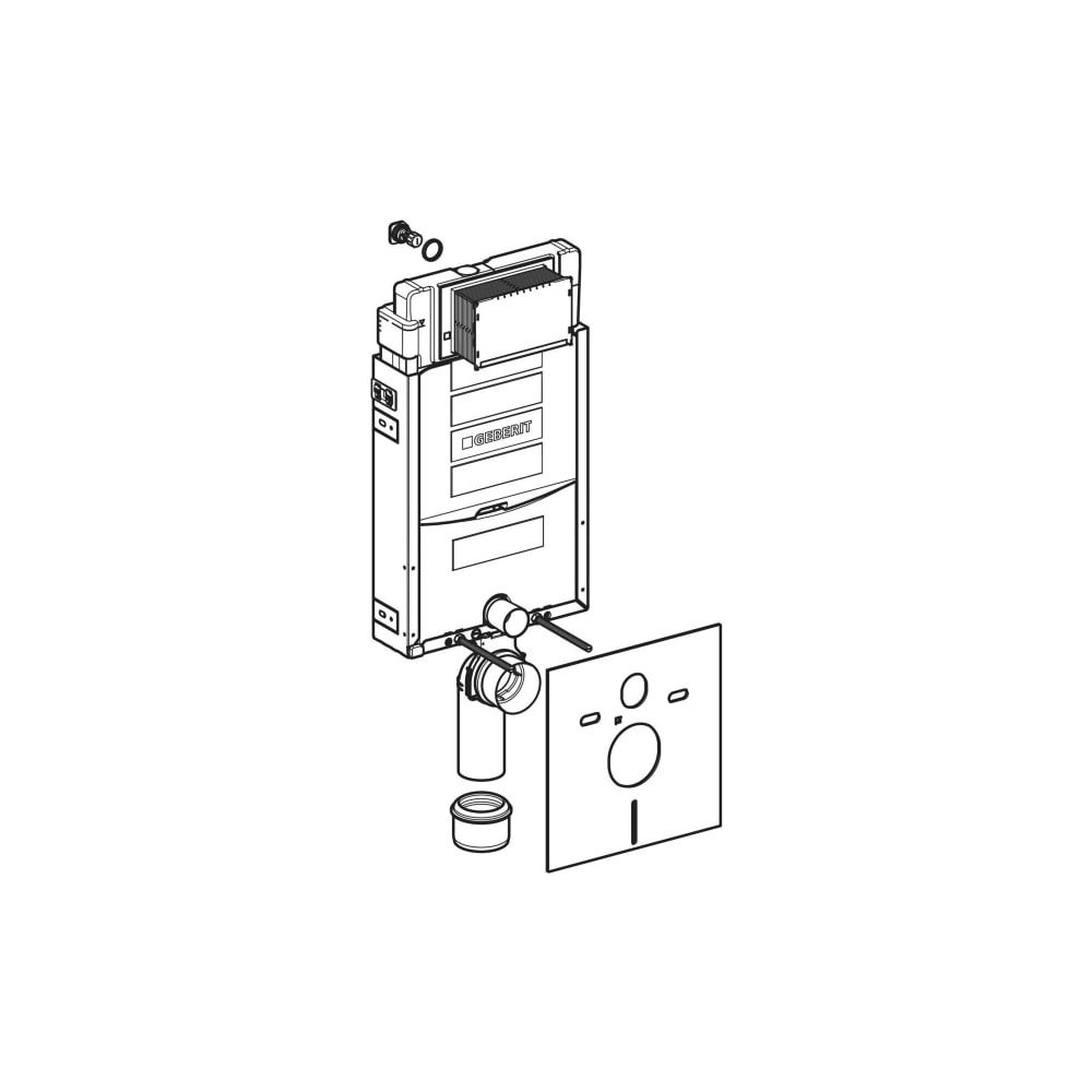 Geberit Kombifix Element für Wand-WC 108cm, mit Sigma Unterputzspülkasten 12cm... GEBERIT-110300005 4025416733881 (Abb. 6)