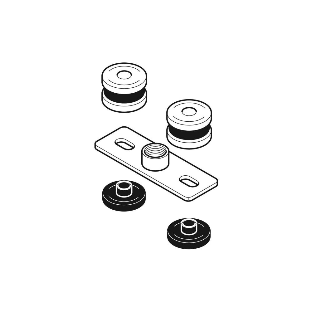 Geberit Set Grundplatte rechteckig, Zweiloch, mit Gewindemuffe... GEBERIT-359146261 4025416438823 (Abb. 3)
