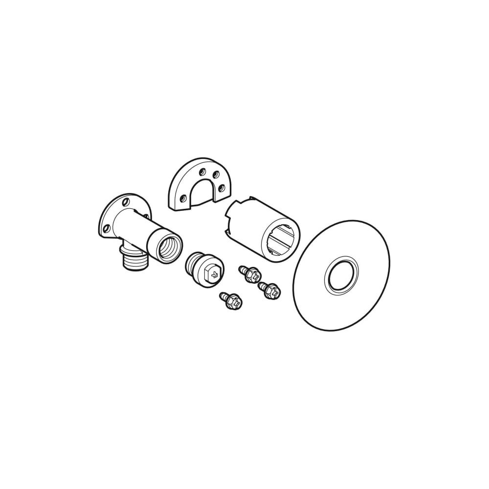 Geberit Set Anschlusswinkel 90 Grad mit Außengewinde, MF 1/2", RMF 1/2", Rp 1/2", Lä... GEBERIT-465034002 4025410167743 (Abb. 3)