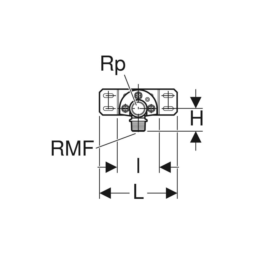 Geberit Anschlusswinkel 90 Grad mit Außengewinde MF 1/2" vormontiert einfach kurz RM... GEBERIT-632856001 4025416555803 (Abb. 7)