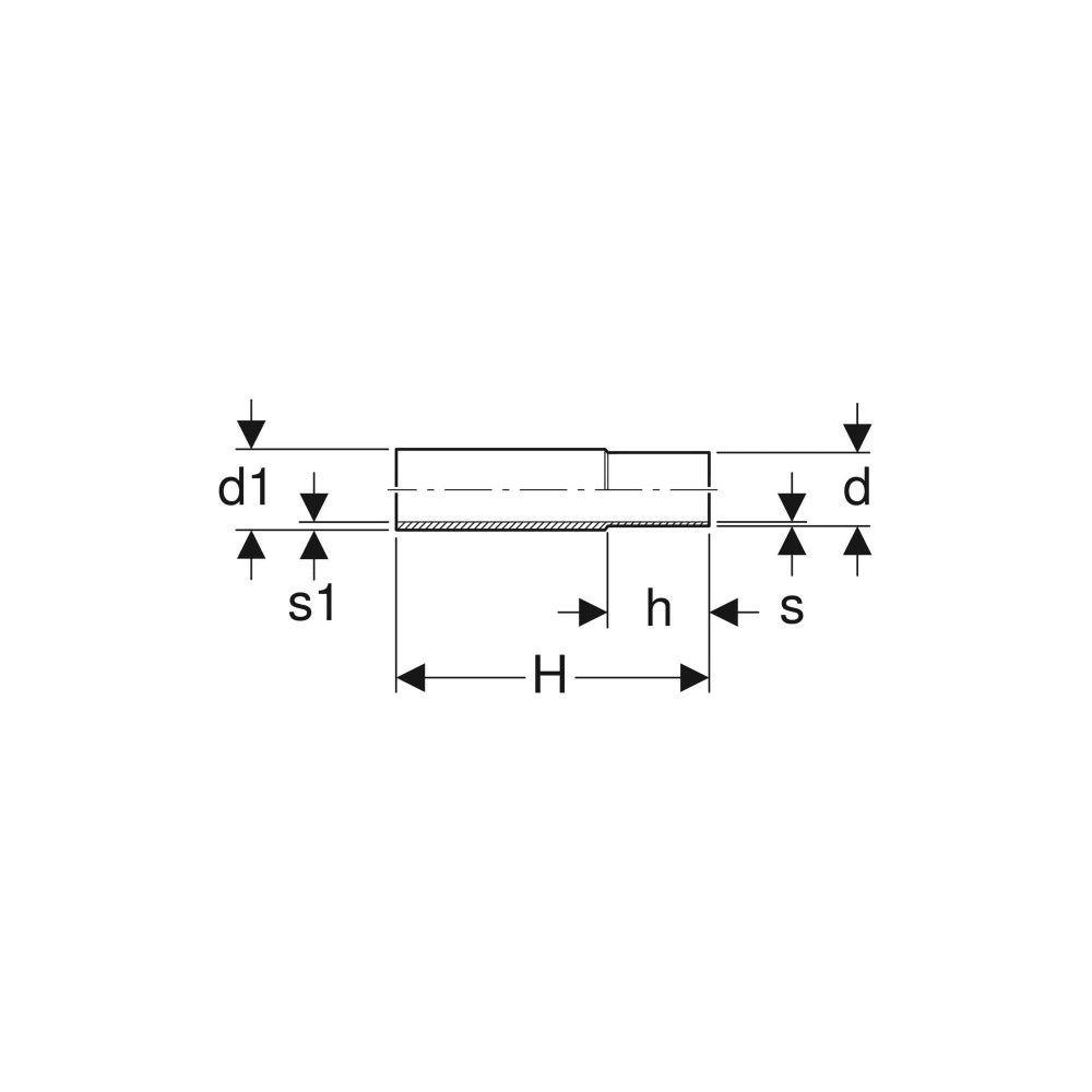 Geberit Mapress C-Stahl Übergang mit Einschub-und Schweißende Außendurchmesser 28mm... GEBERIT-12415 4024723124153 (Abb. 5)