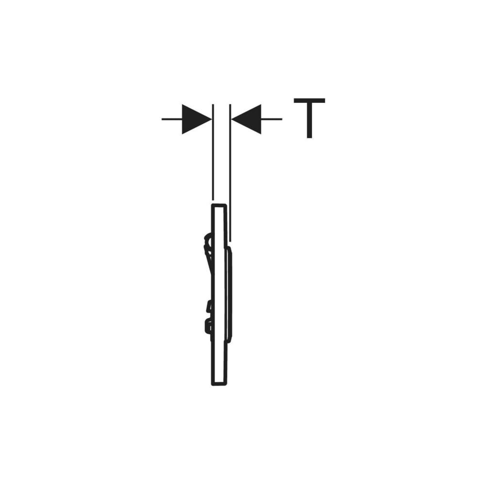 Geberit Typ 10 Drückerplatte für Urinalsteuerung mit pneumatischer Spülauslösung, Ro... GEBERIT-241915KN1 4025416941026 (Abb. 7)