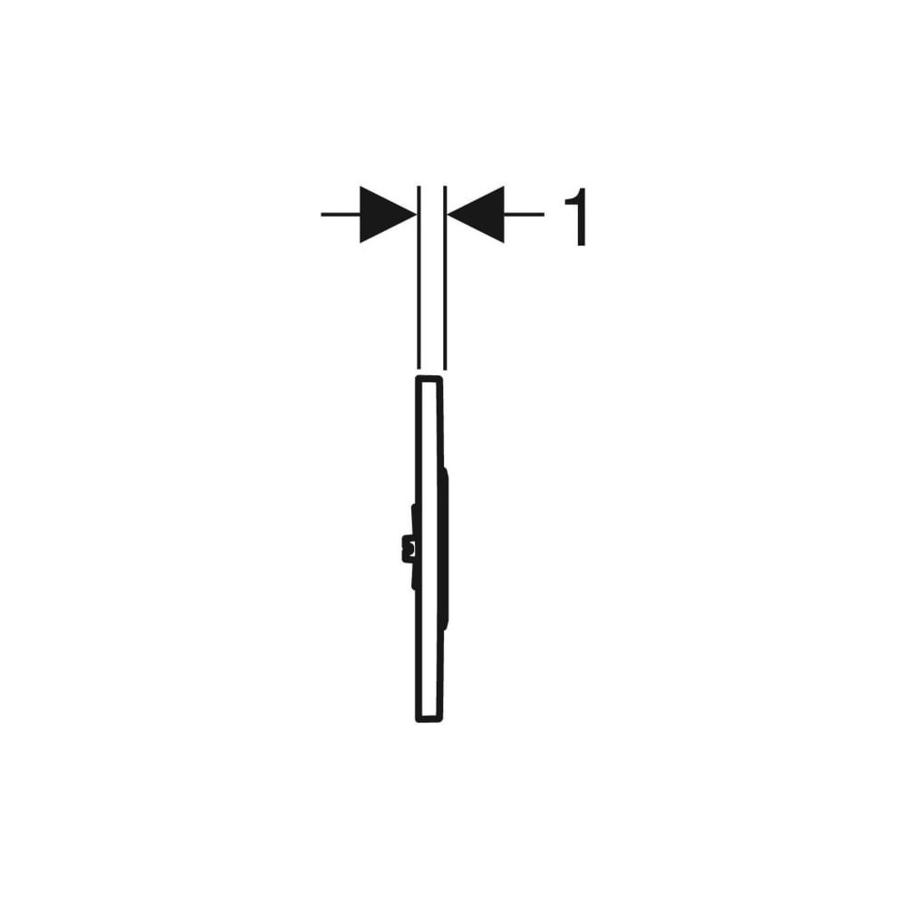 Geberit Typ 10 Abdeckplatte Mattverchromt, Hochglanz verchromt... GEBERIT-241925KN1 4025416941231 (Abb. 7)