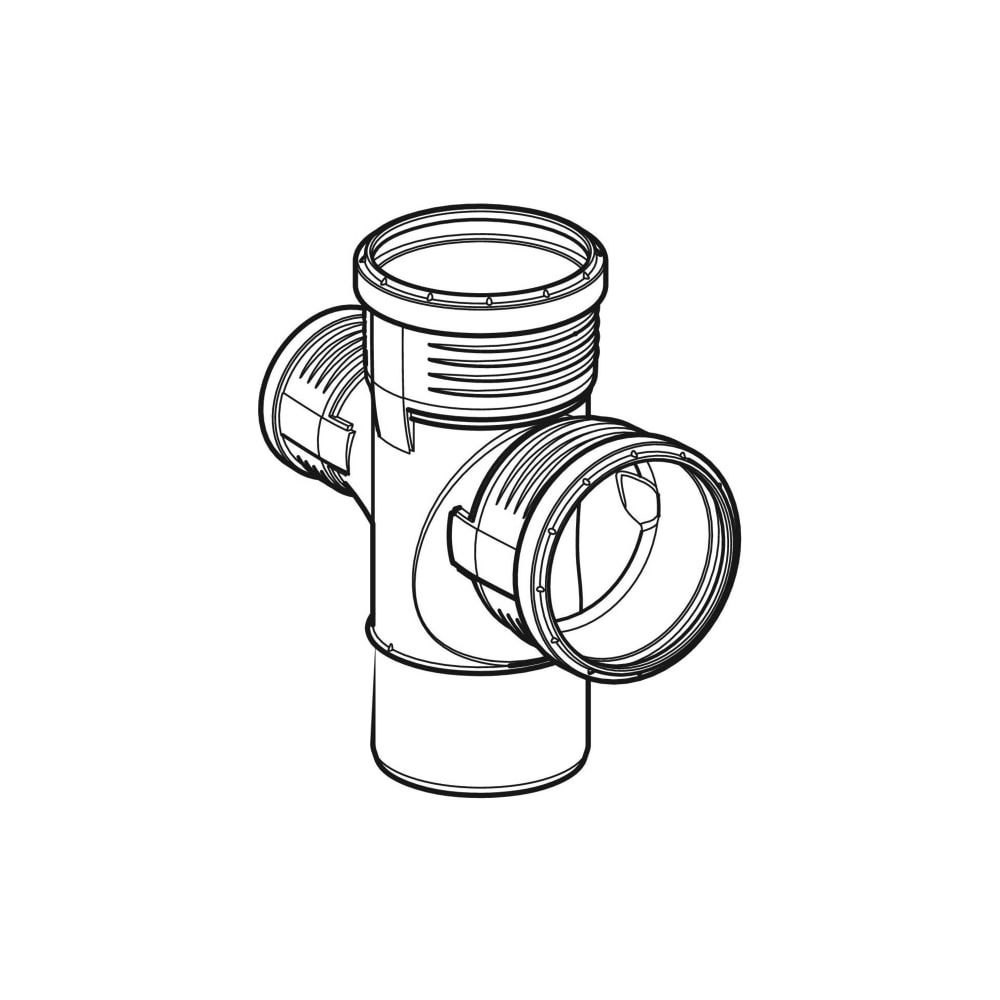 Geberit Silent-PP Bogenabzweig 87,5 Grad zweifach d 110mm, d1 110mm, d2 75mm... GEBERIT-390567141 4025416937586 (Abb. 3)