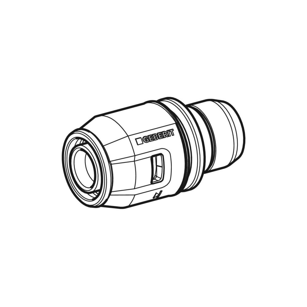 Geberit PushFit Übergang auf Verteiler mit Steckanschluss CW617N, d 20mm, da 28mm... GEBERIT-653461001 4025416315841 (Abb. 3)