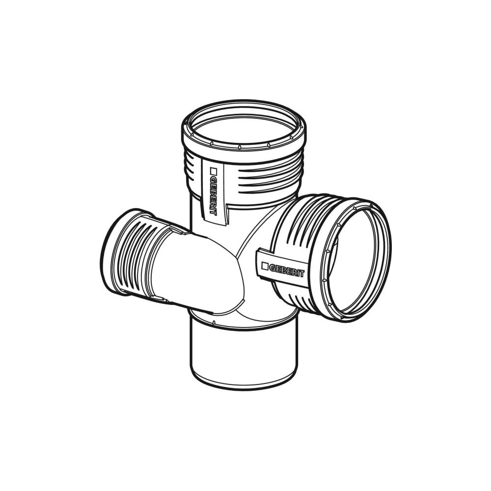 Geberit Silent-PP Schachtbogenabzweig 87,5 Grad rechts d 110mm, d1 75mm, d2 110mm... GEBERIT-390563141 4025416937555 (Abb. 3)