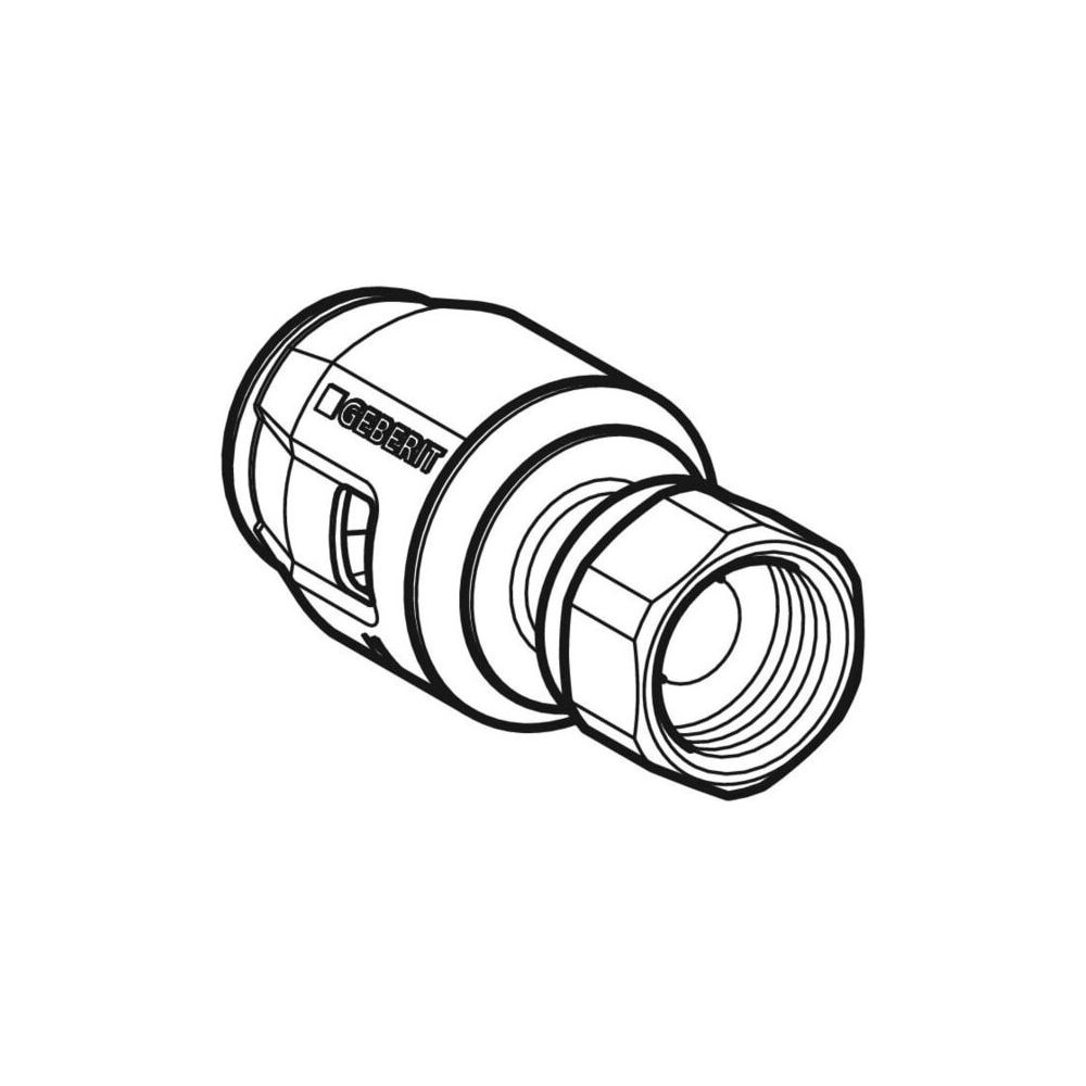 Geberit PushFit Übergang mit Überwurfmutter Außendurchmesser 25mm... GEBERIT-652582001 4025416715153 (Abb. 2)