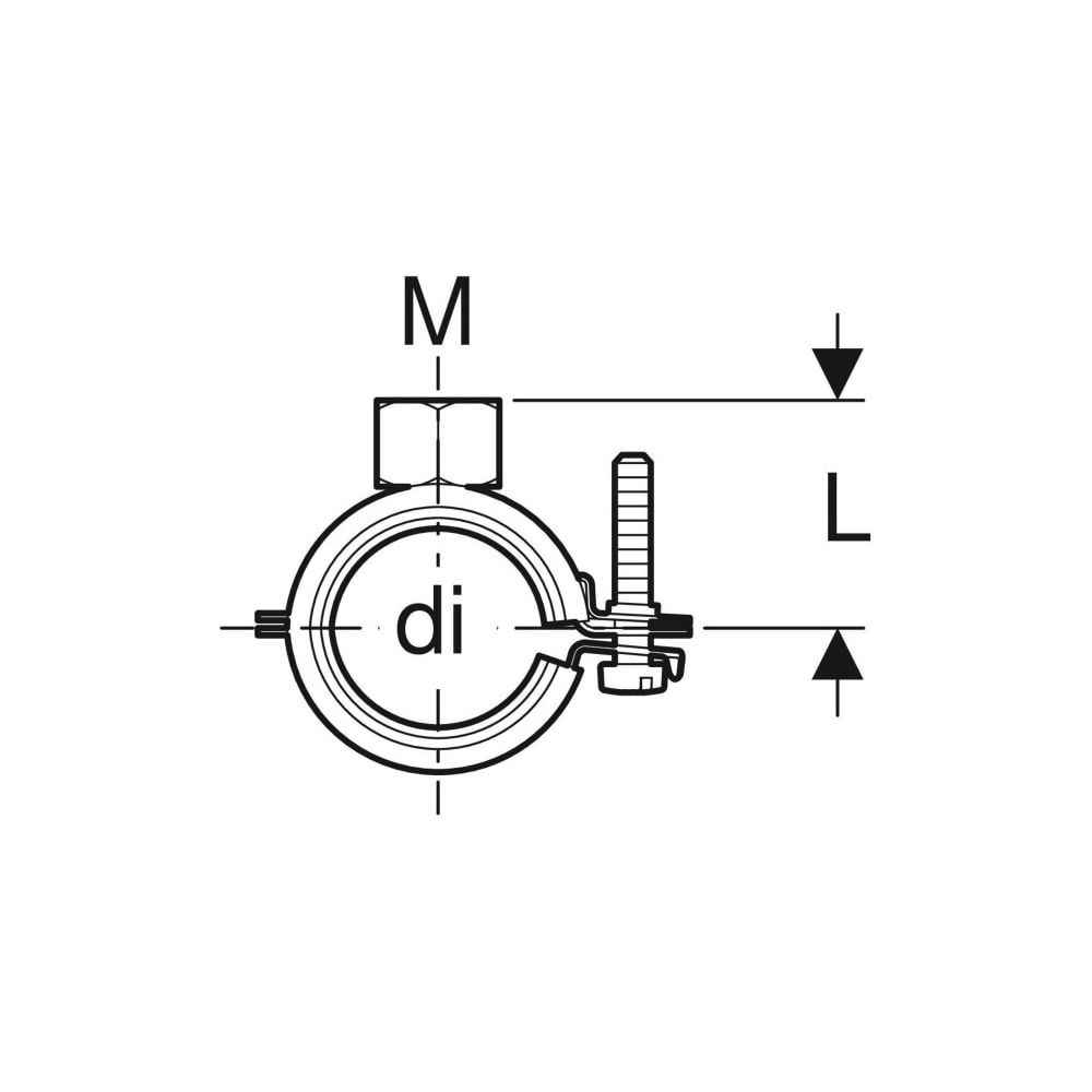 Geberit Set Verteilerbefestigungen gerade 1,0215, di 25–30mm, M 10mm, 2 Stück... GEBERIT-653490001 4025416760931 (Abb. 5)