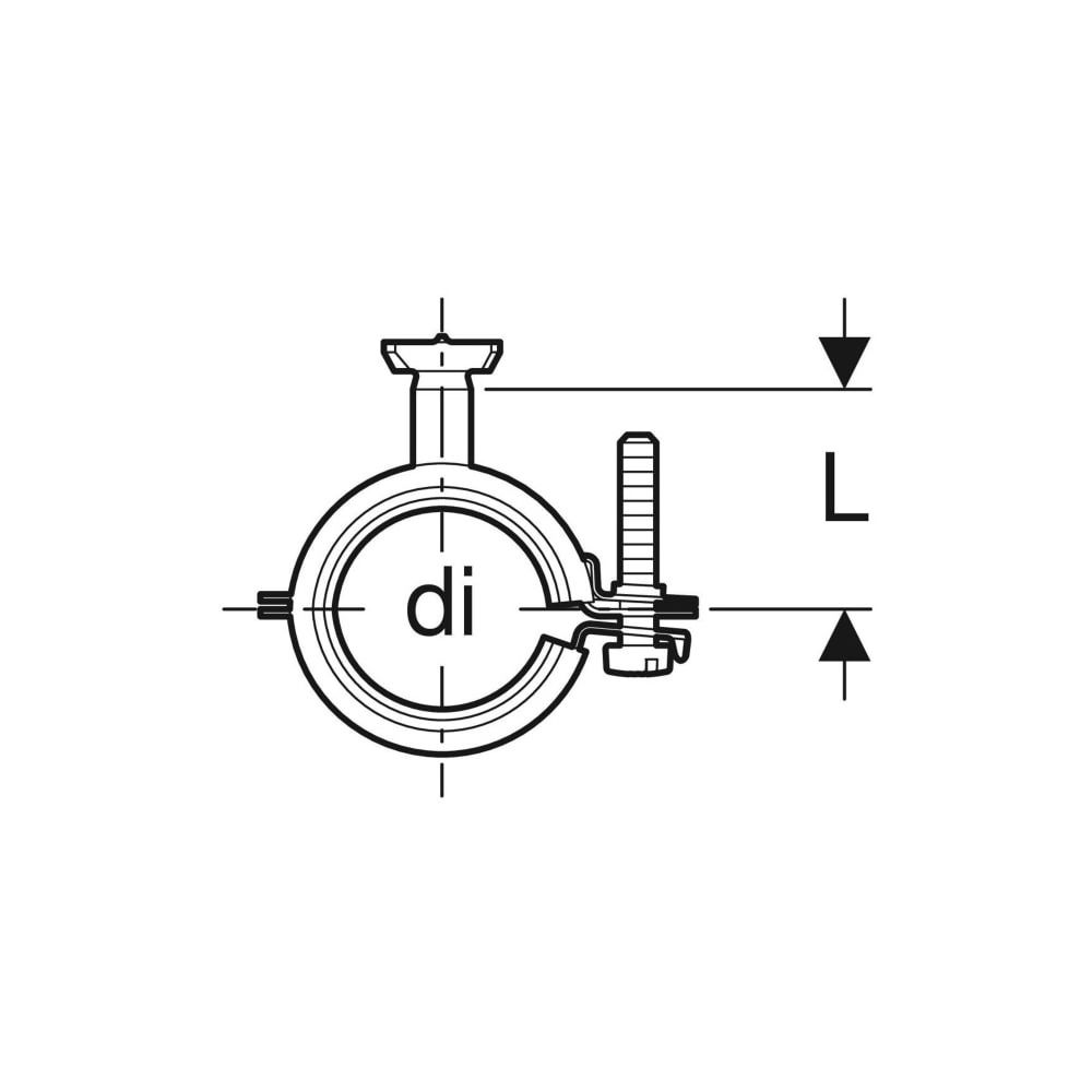 Geberit Set Verteilerbefestigungen gerade, mit Drehrastbolzen 1,0215, di 25–30mm, 2 ... GEBERIT-653492001 4025416761075 (Abb. 5)