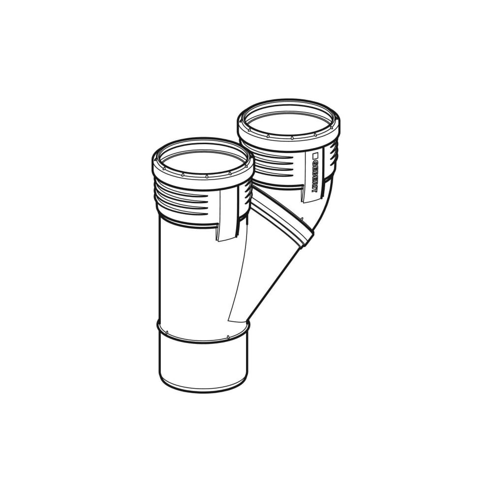 Geberit Silent-PP Parallelabzweig 45 Grad d 110mm, d1 110mm... GEBERIT-390557141 4025416937531 (Abb. 3)