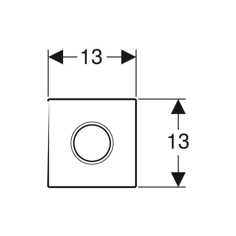 Geberit Abdeckplatte rund für Typ 01 Urinalsteuerung, IR, Tiefschwarz, 242821DW1... GEBERIT-242821DW1 4064746045578 (Abb. 4)