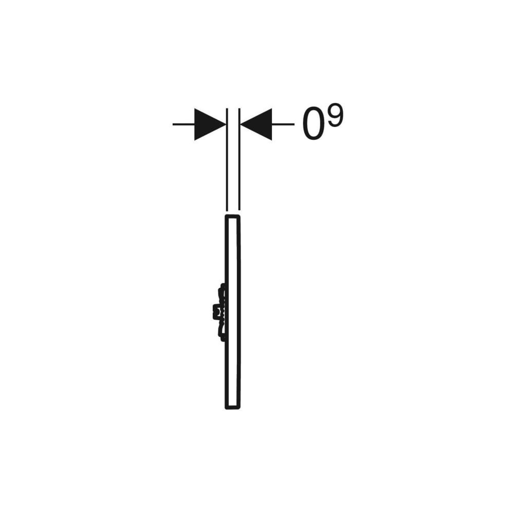 Geberit Abdeckplatte rund für Typ 01 Urinalsteuerung, IR, Tiefschwarz, 242821DW1... GEBERIT-242821DW1 4064746045578 (Abb. 5)