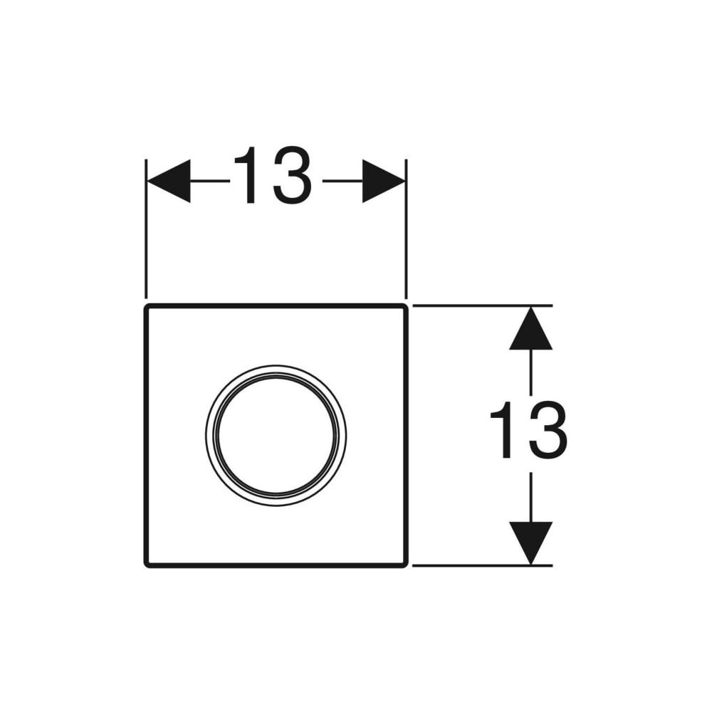 Geberit Typ 01 Drückerplatte Urinalsteuerung mit pneumatischer, Mattverchromt... GEBERIT-116011465 4025416167112 (Abb. 6)
