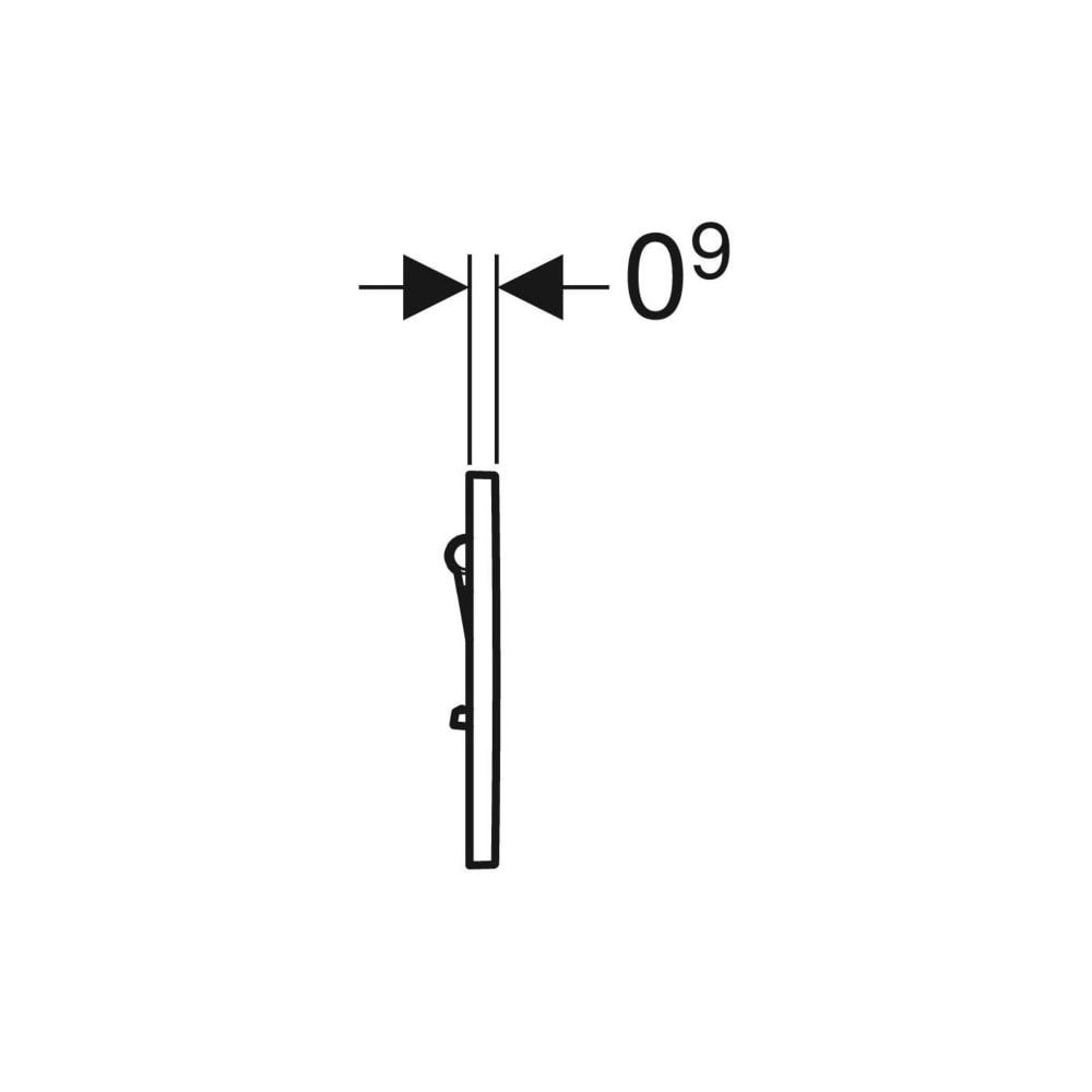 Geberit Typ 01 Drückerplatte Urinalsteuerung mit pneumatischer, Mattverchromt... GEBERIT-116011465 4025416167112 (Abb. 7)