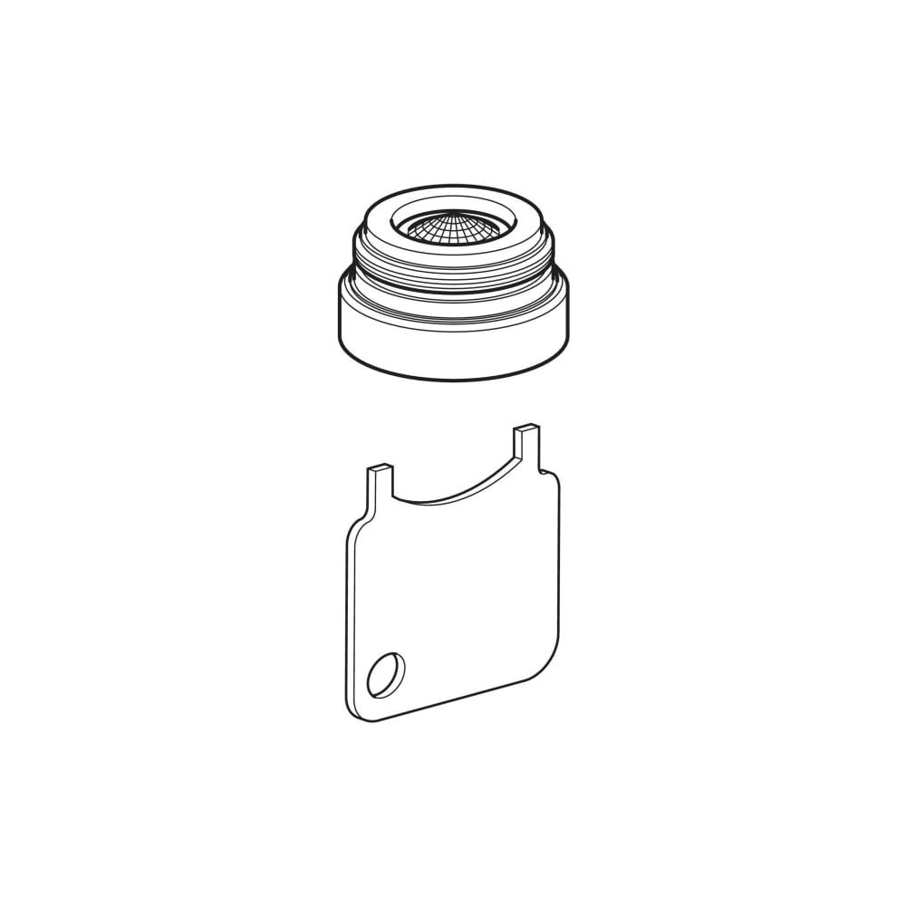 Geberit Strahlregler für Typ 6x, 8x, 18x Waschtischarmaturen Hochglanz verchromt, Du... GEBERIT-242030211 4025416441458 (Abb. 5)