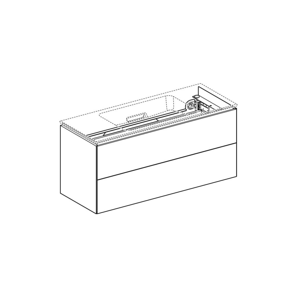Geberit ONE Unterschrank für Waschtisch, 2 Schubladen, verkürzte Ausladung, 104,5x46... GEBERIT-500386011 4025410572387 (Abb. 3)