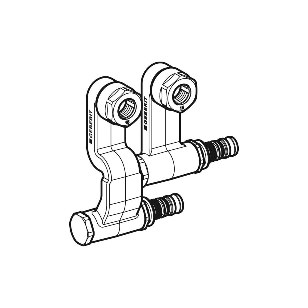 Geberit Mepla Set Anschluss-Endstücke für Vor-/Rücklauf, Anschlussverschraubung für ... GEBERIT-611364227 4025410584984 (Abb. 3)
