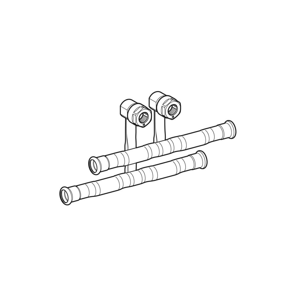 Geberit Mapress Kupfer Set Anschluss-T-Stücke für Vor-/Rücklauf Anschlussverschraubung f... GEBERIT-24057 4025410584908 (Abb. 3)