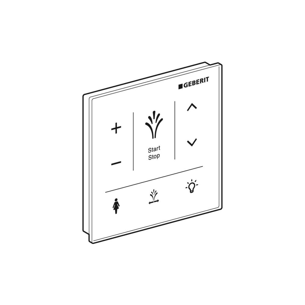 Geberit Wandbedienpanel für Geberit AquaClean Sela, Weiß/Glas... GEBERIT-147041SI1 4025416816218 (Abb. 4)