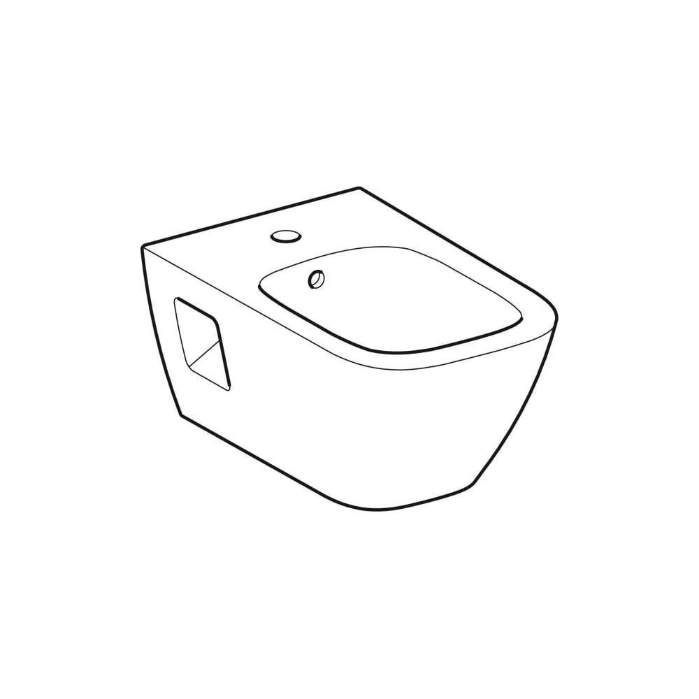 Geberit Renova Plan Wandbidet teilgeschlossene Form, Tiefe 54cm, Überlauf sichtbar, ... GEBERIT-500380011 4025416211730 (Abb. 3)