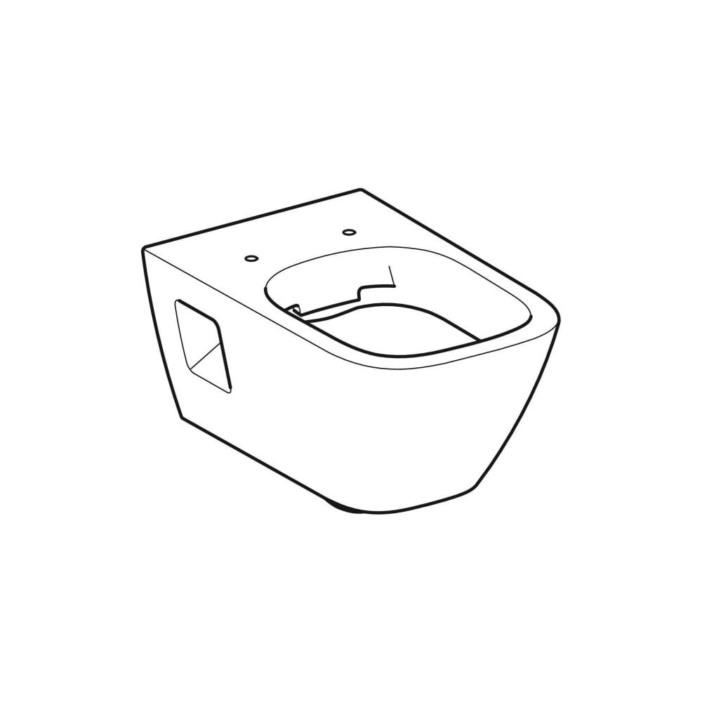 Geberit Renova Plan Wand-WC Tiefspüler, teilgeschlossene Form, Rimfree Tiefe 54cm, W... GEBERIT-500378018 4025416089056 (Abb. 3)