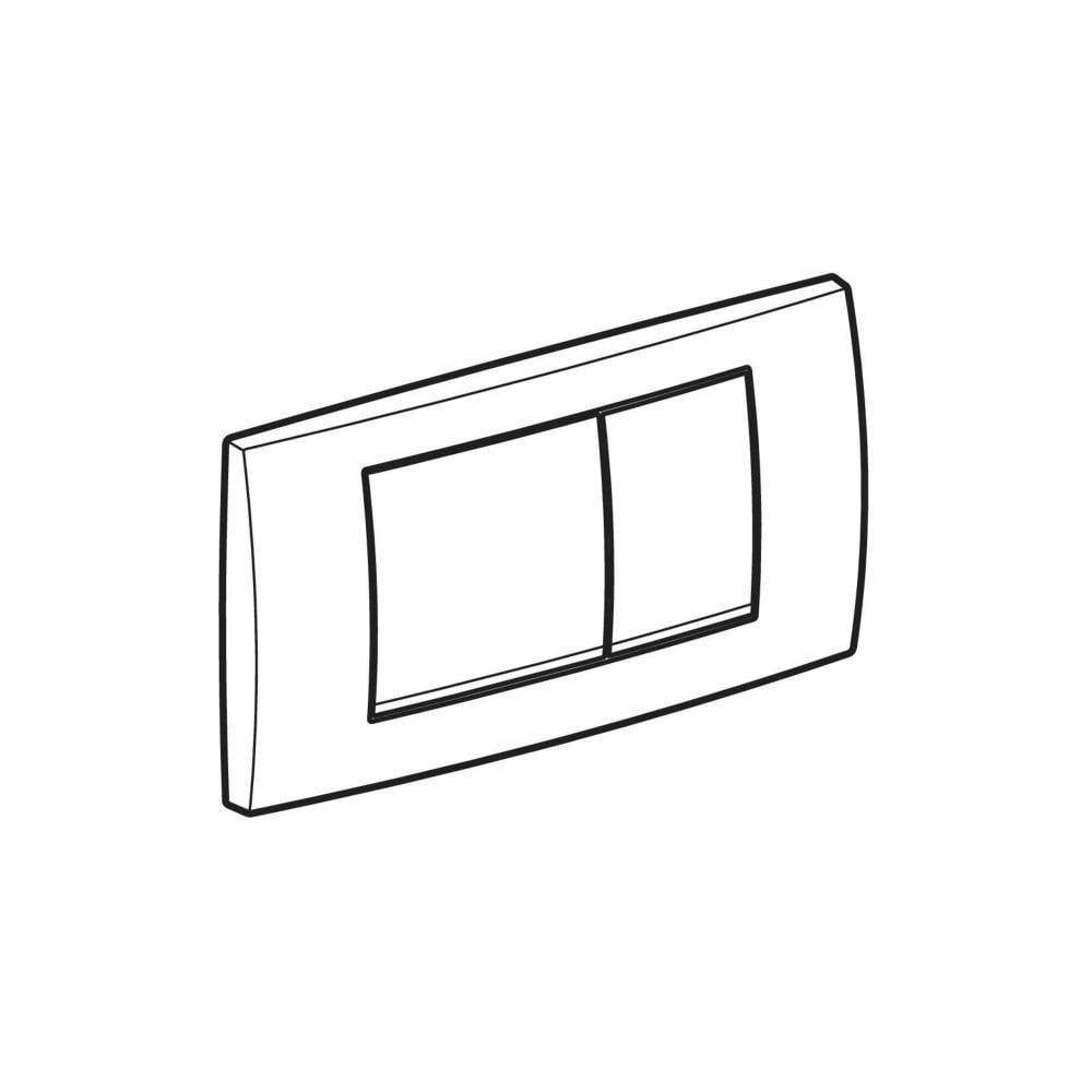 Geberit Twinline 30 Drückerplatte mit 2-Mengen-Spülung, Weiß, Hochglanz verchromt... GEBERIT-115899KJ1 4025416297413 (Abb. 6)