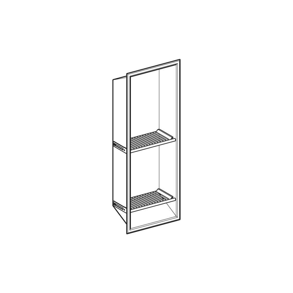 Geberit Nischenablagebox mit Einlegeböden umbragrau/pulverbeschichtet... GEBERIT-154291001 4025416457770 (Abb. 2)