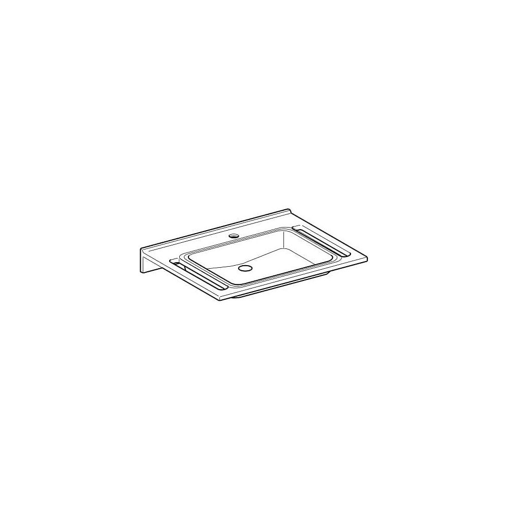 Geberit Publica Waschtisch eckiges Design, Ausschnitten barrierefrei demenzgerecht B... GEBERIT-500666012 4025410587428 (Abb. 4)