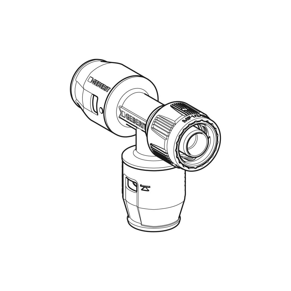 Geberit PushFit Übergangs-T-Stück mit MasterFix, Abzweig, d 20mm, d1 20mm, Rotguss b... GEBERIT-651503001 4025416280873 (Abb. 3)