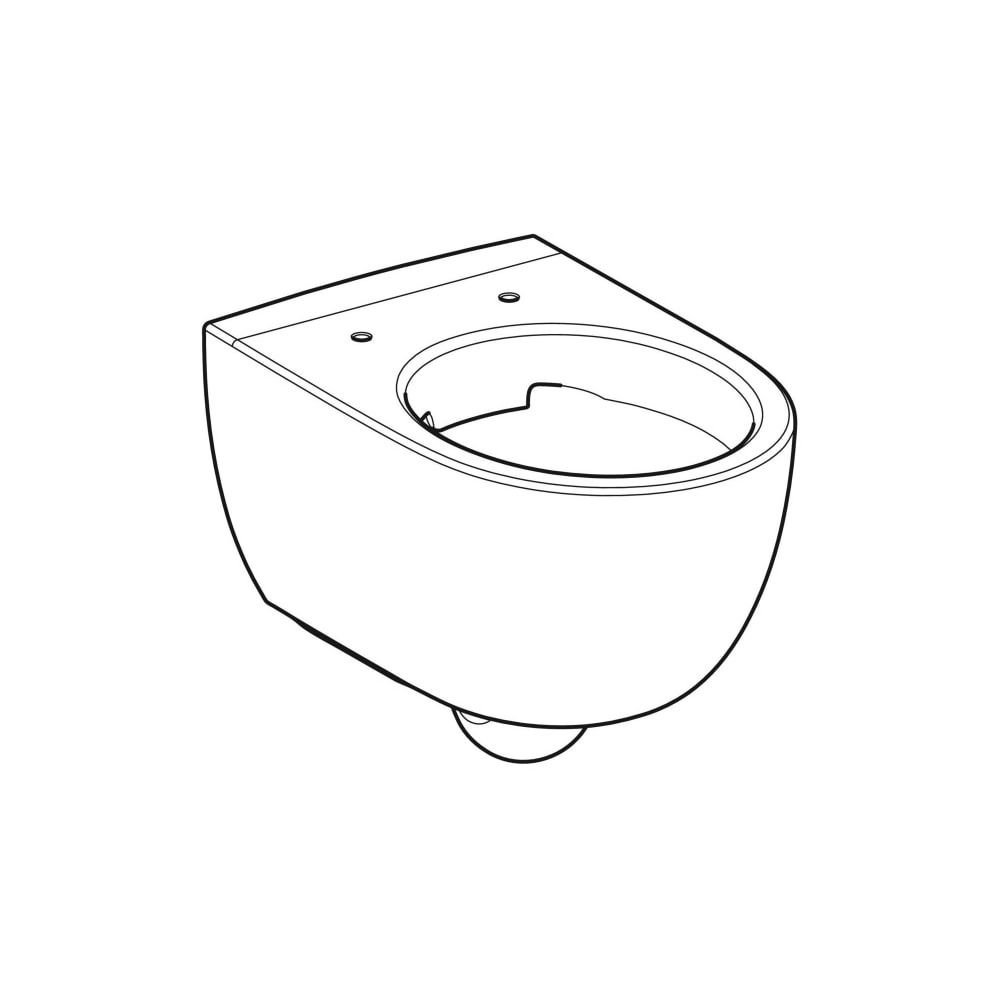 Geberit Renova Comfort Wand-WC Tiefspüler, erhöht, geschlossene Form, Rimfree Tiefe ... GEBERIT-500694011 4025416709787 (Abb. 3)