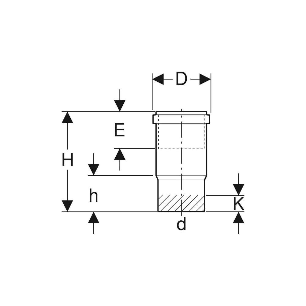 Geberit PE Langmuffe Außendurchmesser 200mm... GEBERIT-370700161 4025416035756 (Abb. 5)